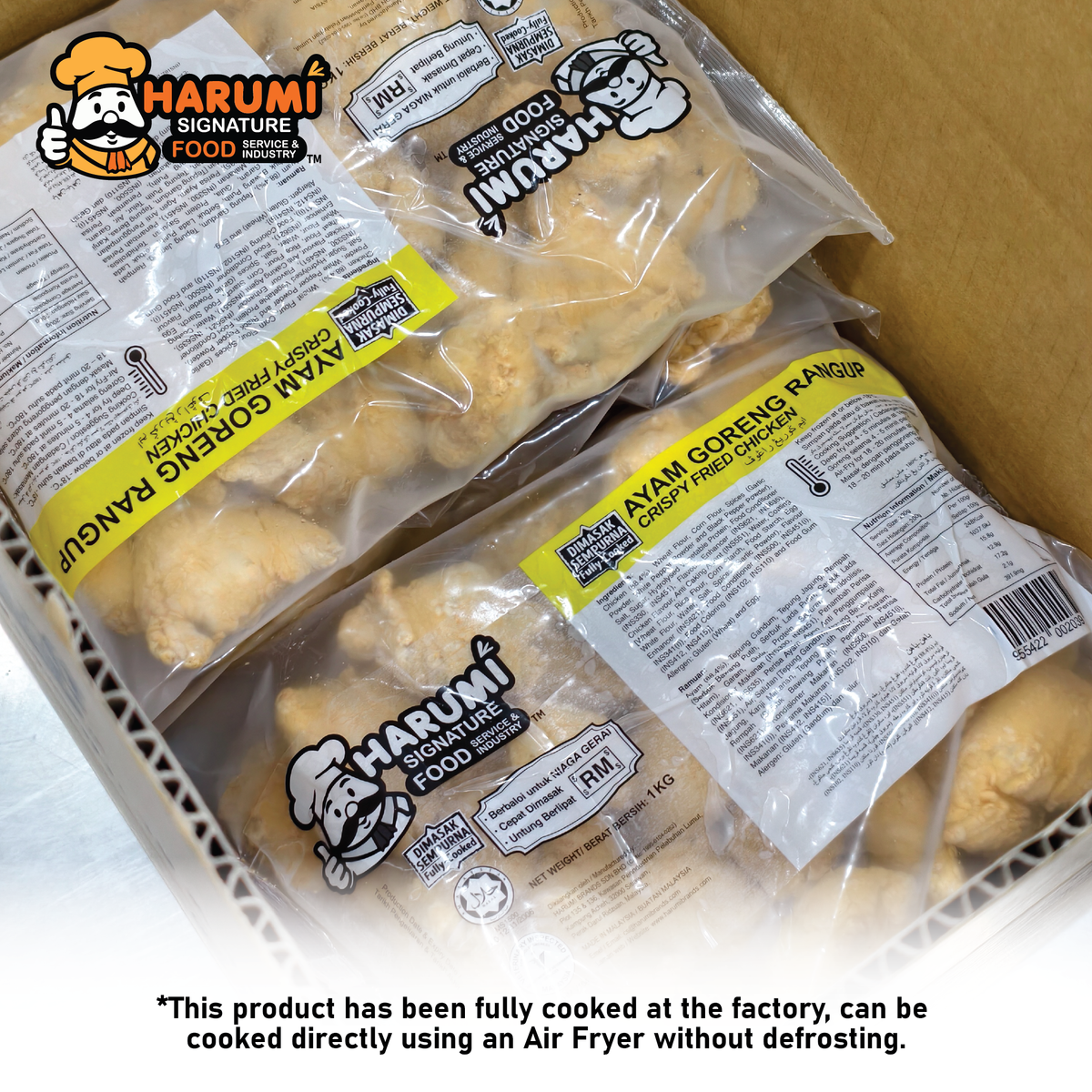 Crispy Fried Chicken/Ayam Goreng Rangup (1kg) Harumi Signature Fully Cooked