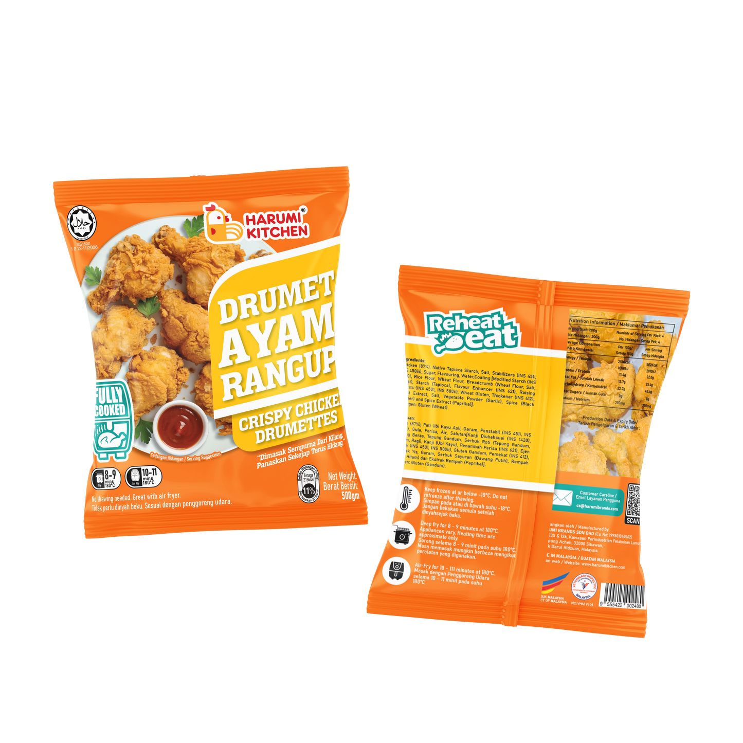 Drumet Ayam Rangup/Crispy Chicken Drumettes (500gm) Harumi Kitchen Fully Cooked