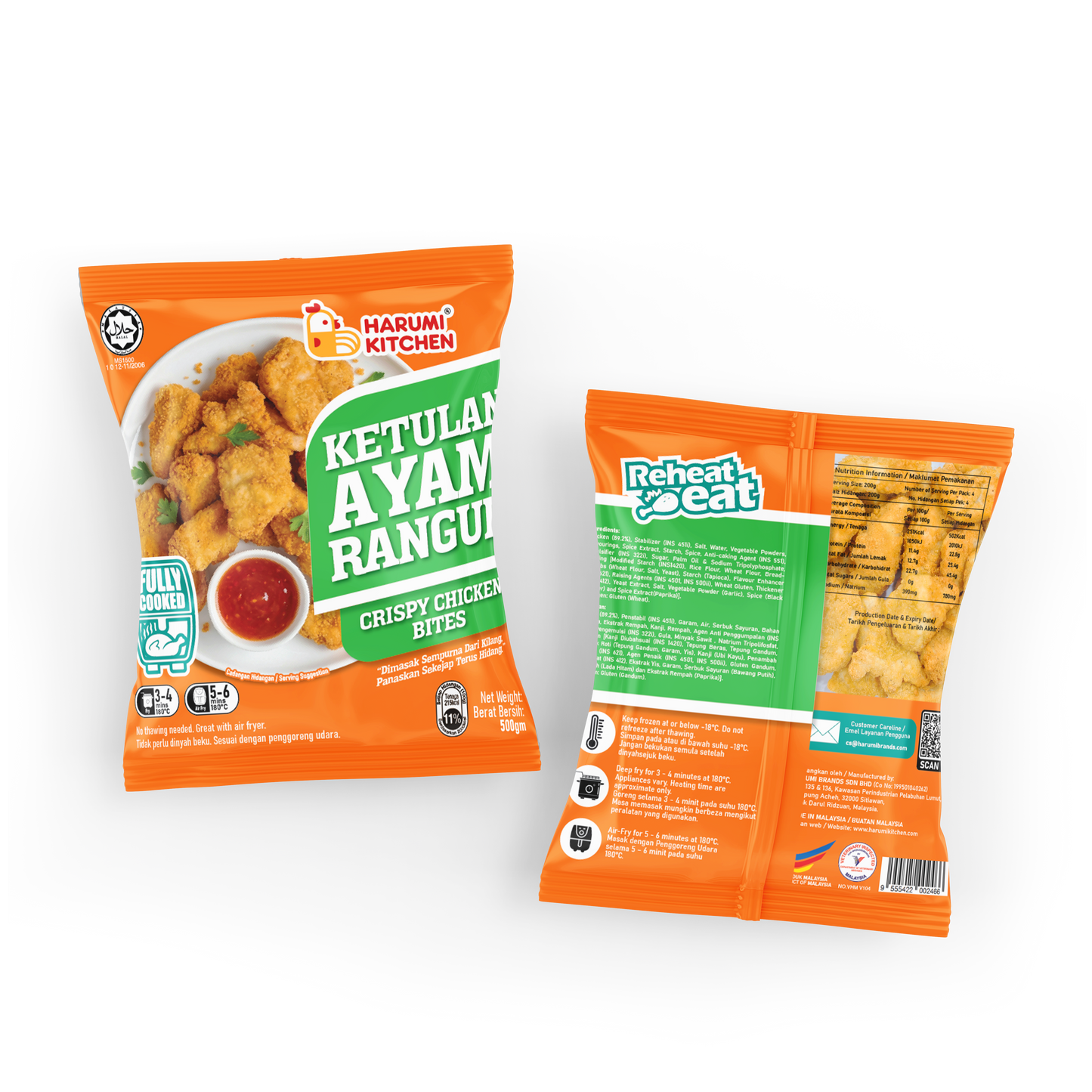 Ketulan Ayam Rangup/Cripsy Chicken Bites (500gm) Harumi Kitchen Fully Cooked
