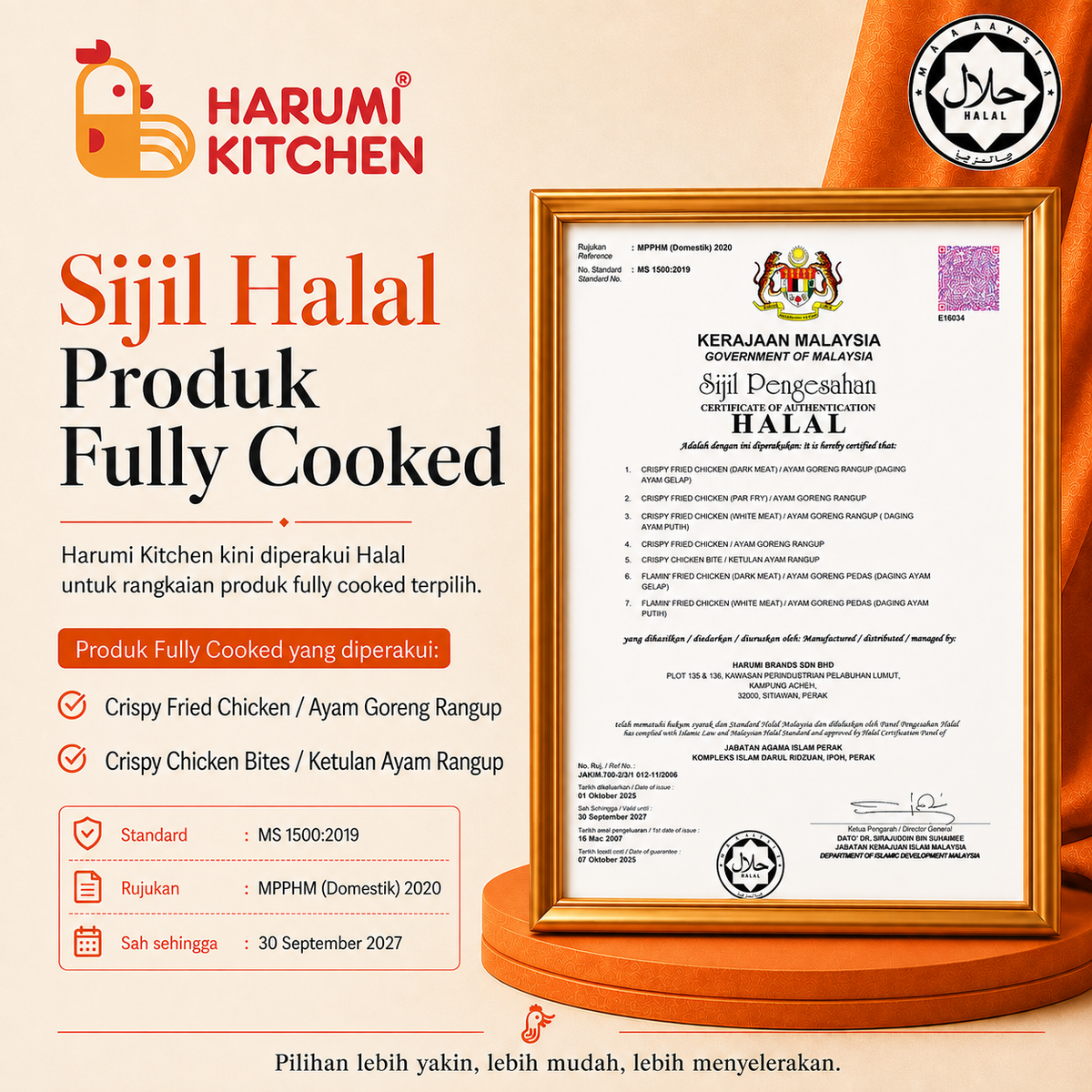 Ketulan Ayam Rangup/Cripsy Chicken Bites (500gm) Harumi Kitchen Fully Cooked